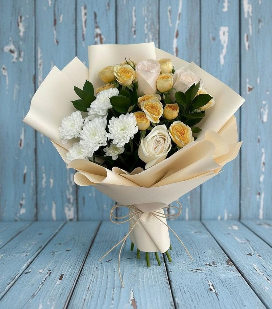 Букет цветов из: Розы и Хризантемы в Радищево