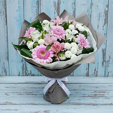 Букет цветов из:  Герберы, Альстромерии и Хризантемы #REPLACE_PRED# Радищево