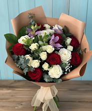 Букет цветов из:  Розы и Альстромерии в Радищево