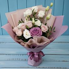 Букет цветов из:  Розы и Лизиантусы в Радищево