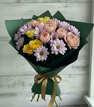 Букет цветов из:  Хризантемы и Розы в Радищево