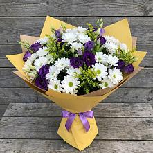 Букет цветов из:  Ирисы, Хризантемы и Ромашки в Радищево