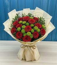 Букет цветов из:  Розы и Хризантемы в Радищево